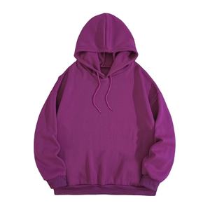 Sweat-shirt à capuche à manches longues de couleur unie, style printemps et automne, logo brodé personnalisé OEM - Product Image 1