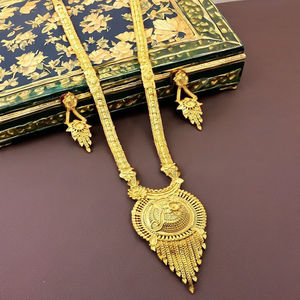 Venta al por mayor 14K 18K 24K Micro Gold Fashion Long Jewelry Set, Tradicional Wedding Long Jewelry Set, Micro Forming Long Jewelry Set. - Product Image 3