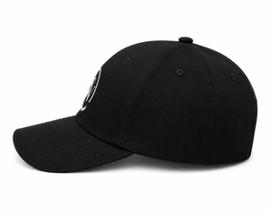 Casquette noire à 6 panneaux avec logo brodé sur le panneau avant, unisexe, décontractée, ajustement réglable, casquette brodée - Product Image 2