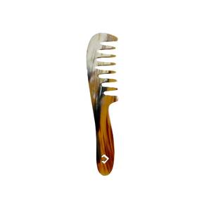 ZONE DE ARTESANÍA Peine Desenredante Moderno y Ecológico de Cuerno de Búfalo Natural Hecho a Mano, con Forma de Peine, Decoración para Bodas del Uttar Pradesh - Product Image 3
