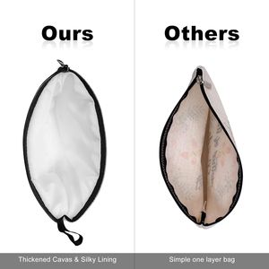 Bolsa de cosméticos blanca personalizada, regalos de cumpleaños para mujeres, mejor amiga, novia, dama de honor, bolsa de maquillaje personalizada (A) - Product Image 3