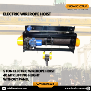 รอกไฟฟ้า INOVIC CRM 5 ตัน สำหรับงานหนัก พร้อมสายสลิงยกสูง 30 เมตร |   ระบบกันตกแบบ 1/2, เกียร์บ็อกซ์อุตสาหกรรม - Product Image 1
