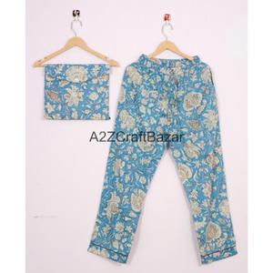 Conjuntos de Pijamas de Punto con Cintura Elástica y Estampado Floral Personalizado para Mujer, para Todas las Estaciones: Verano, Invierno, Otoño y Primavera - Product Image 2