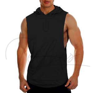 Débardeurs à capuche de qualité supérieure pour hommes, pour la musculation, coupe musclée, sans manches, pour la gym - Product Image 6