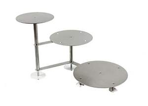 Soporte de acero inoxidable, expositor con superficie de mármol, soporte cuadrado para alimentos, expositor premium para buffet, soporte para postres de hotel. - Product Image 2