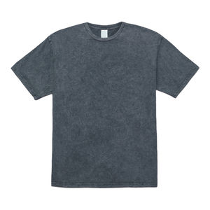 Camiseta Extra Grande para Hombre, con Logotipo Personalizado, Negra, Lavada al Ácido, Vintage, de Alta Calidad, para Fitness, Larga, 100% Algodón - Product Image 4