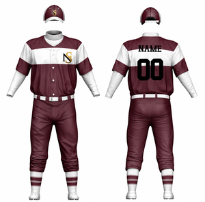 Uniforme de baseball personnalisé réversible imprimé par transfert thermique, unisexe, 100% polyester, respirant, écologique, antibactérien, kit adulte - Product Image 2