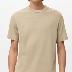 T-shirt pour homme 100% coton uni, col rond, manches courtes, jersey de haute qualité, impression personnalisée anti-plis - Product Image 5