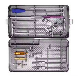 Kit d'instruments pour plaques DHS et DCS de chirurgie osseuse CE & ISO, plaques de blocage chirurgicales pour traumatismes, ensembles d'instruments pour implants orthopédiques - Product Image 1