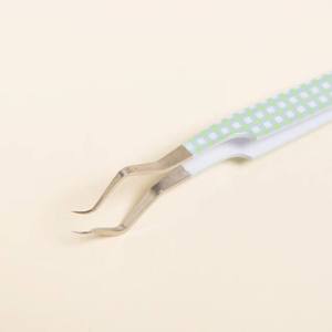 Pince à épiler pour extensions de cils, pointe en fibre, droite, isolation, acier inoxydable de qualité chirurgicale - Product Image 1