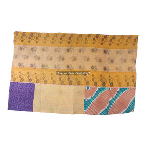 Kantha <b>Quilt</b> Gudari GD072 Kantha <b>Quilt</b> Gudari Indian Reversible Hand Stitched Heavy <b>Throw</b> Old Sari Blanket Patch Work Heavy - Product Image 6