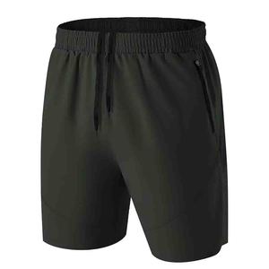 Shorts de sport pour homme, vintage, à séchage rapide, anti-plis, tissés, 100% polyester, couleur unie, taille élastique, poche zippée, décontractés, pour l'entraînement - Product Image 6