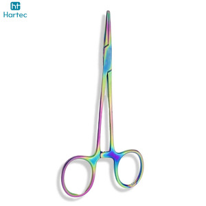 Kit de manucure professionnel 3 pièces Rainbow Finish, ensemble de pinces à cuticules, d'hémostat et de manche de scalpel en acier inoxydable irisé - Product Image 3
