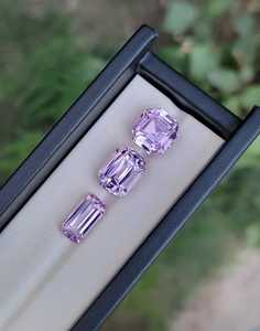 Piedra Preciosa Suelta de Kunzita Rosa Natural, Corte Esmeralda, Facetada, Brillante, para Joyería, Piedra Premium - Product Image 4