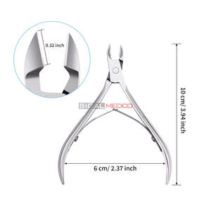 Cortacutículas de Plata, Herramienta de Acero Inoxidable para Recortar Cutículas, Tijeras para Cutículas con Hoja Puntiaguda, para Manicura y Pedicura - Product Image 3