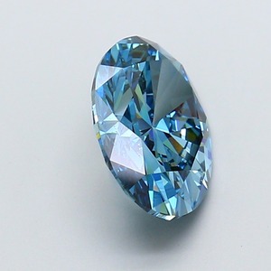 Diamant ovale de 3,18 carats, cultivé en laboratoire par CVD, couleur bleu vif fantaisie, clarté VS1, polissage excellent, pierre précieuse de luxe haut de gamme, pierre brute. - Product Image 4