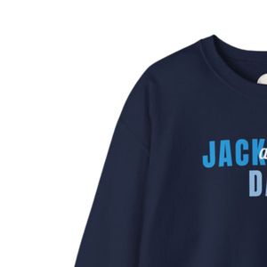 เสื้อสเวตเชิ้ตคอกลมสีน้ำเงินพิมพ์ลาย Dad Graphic ผ้าฟลีซนุ่ม แขนยาว สวมใส่สบาย เหมาะสำหรับฤดูหนาว แฟชั่นลำลอง - Product Image 4