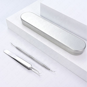 Professional Stainless Steel Acne Extractor Set 3 Pcs Double Ended Blackhead Remover Lancet Needles with Storage Case - Product Image 5