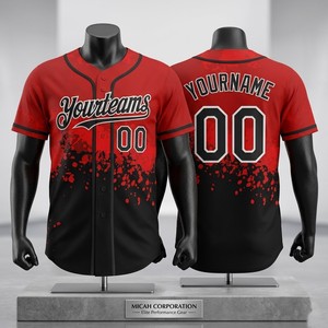 High Quality Custom Baseball Jersey 3D Embroidery Puff Logo Fully Sublimation Printing Dry Fit Mesh Fabric USA Size Team Uniform - Product Image 2