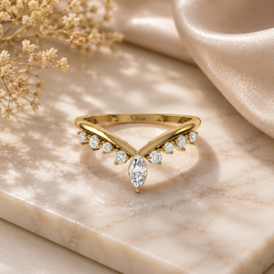 <b>Top</b> Marquise Cut Lab Grown Diamond Ring 925 <b>Silver</b> 9kt, 14kt, 18kt Gold Diamond Rings for Women's Engagement Ring - Product Image 1