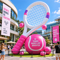 Raquette de tennis gonflable géante, décoration publicitaire personnalisée pour événements sportifs, affichage pour centres commerciaux et festivals