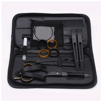 Kit de coiffure professionnel pour salon de coiffure avec peigne et pince, rasoir noir de qualité supérieure, kit de coiffure pour salon
