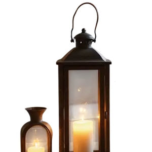 Lanterne à bougie en métal la plus vendue avec finition noire mate, lanternes à bougie en métal pour Noël et la décoration de la maison, fabriquées à la main - Product Image 1