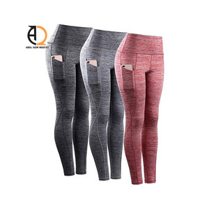 Leggings de sport pour femmes, taille haute, élastiques, en nylon, grande taille, avec logo personnalisé, pour le yoga, la gym - Product Image 2