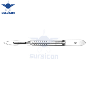 Manche de scalpel n° 4 poignées chirurgicales réutilisables en acier inoxydable, forme en V, standard, compatibles avec le n°. 20, 21, 22, 23 et 24 - Product Image 3