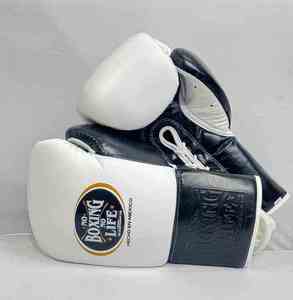 Guantes de Boxeo de Cuero Personalizados OEM, Guantes de Entrenamiento Profesional, Guantes de Sparring con Logotipo Personalizado, Guantes de Boxeo Pitbull Totalmente Blancos con Impresión - Product Image 3