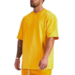 2023 Summer Fashion Casual Wear OEM/ODM Heavyweight High Quality 100% Cotton Drop Shoulder Oversized Men's Loose Fit T-shirt