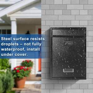 <b>Lockable</b> Metal Mail <b>Box</b> Durable Rustproof Construction for Independent Houses Gated Premises India-Secure Entry Modern Design - Product Image 5