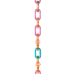 Modern Geometric Acrylic Chain Link Sculpture for Living Room Coffee Table <b>Bookshelf</b> Decor - Product Image 2