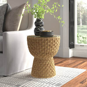 Table d'extrémité supérieure en verre pour meubles de salon - Product Image 2