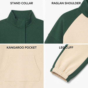Survêtement homme à taille ajustable, sweat à capuche et pantalon avec poches zippées, en molleton de coton, service OEM, conception sur mesure, prix abordable - Product Image 3
