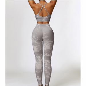 Conjunto de Yoga para Mujer Más Vendido, de Alta Calidad, 2 Piezas, Poliéster/Nailon, Transpirable, Ecológico, Tela Inteligente, Servicio OEM Personalizable - Product Image 2