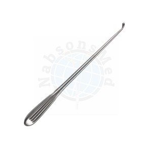 Wirbelsäulenkürette 11, rückwärts abgewinkelt, Größe 3, stumpf, Edelstahl, Hohlgriff, manuelles orthopädisches chirurgisches Instrument, wiederverwendbar, CE-zertifiziert - Product Image 1