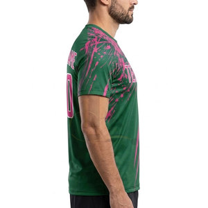 เสื้อกีฬาซับลิเมชั่นขายดีสำหรับผู้ชาย ออกแบบลายพิมพ์ซับลิเมชั่นตามสั่ง สำหรับทีมฝึกซ้อม กิจกรรมกลางแจ้ง แขนสั้น - Product Image 6