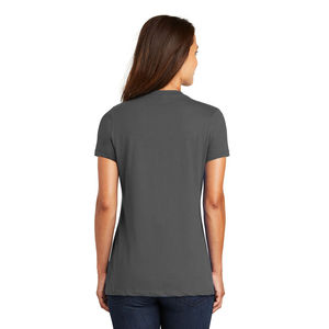 T-shirt en tricot à manches courtes pour femme, coupe classique, col en V, écologique, de haute qualité, taille standard, hauts d'été - Product Image 2