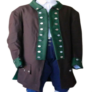 Abrigo Histórico Cruzado para Hombre, Mezcla de Lana, Reversible, Cuello Alto, Reproducción Americana, Estilo Revolucionario - Product Image 1