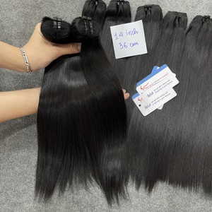 Fournisseur Populaire 2026 Extensions de cheveux à trame en cheveux humains vierges vietnamiens ultra-lisses double tirage, lots de cheveux bruts noirs - Product Image 5