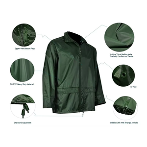 Chaqueta Impermeable al por Mayor con Pantalones, Traje de Lluvia con Capucha, Traje de Lluvia Negro al por Mayor para Pesca, Equipo de Golf para Hombre - Product Image 3