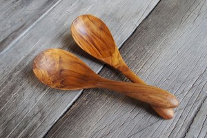 Handmade Wooden Spoons Set 2 Kitchen Utensils Dishwasher Safe High Heat Resistant Eco-Friendly Lightweight Non-Stick Food Safe - Product Image 3