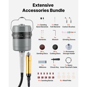 Utensile Rotante Elettrico con Albero Flessibile da 25000 RPM 780W, Controllo a Pedale, Smerigliatrice Sospesa per Intaglio con 112 Accessori per Levigatura - Product Image 4