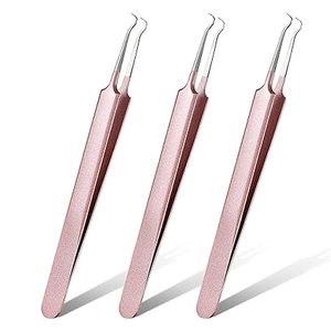 แหนบกำจัดสิวหัวดำแบบมืออาชีพ แหนบเข็มกำจัดสิว แหนบปลายโค้ง แหนบกำจัดสิวหัวดำและสิวหัวขาว - Product Image 1