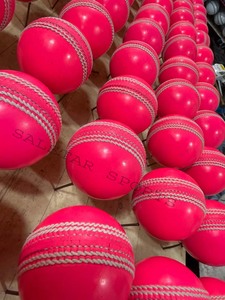 Premium Quality Salstar Sport Hand Stitched Cricket Top Grade Leather Selection <b>Ball</b> Customizable Pink Colors Logo Design <b>Balls</b> - Product Image 6