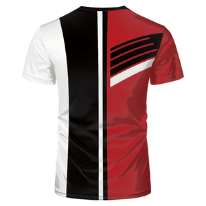 Camiseta Deportiva Azul con Diseño Gráfico Turquesa de Secado Rápido y Transpirable para Competencia de Tenis de Mesa - Product Image 3