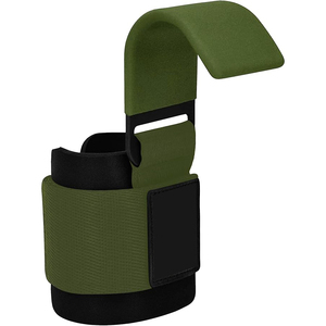 Crochets de musculation en acier inoxydable de qualité supérieure avec sangles de poignet à double couture pour la musculation professionnelle et le powerlifting - Product Image 2