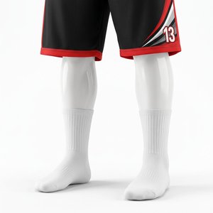 Ensemble de maillots de basket-ball personnalisés pour hommes, noir, rouge, blanc, en maille, sans manches, col en V, impression sublimée, numéro 13, coupe athlétique, toutes saisons - Product Image 5