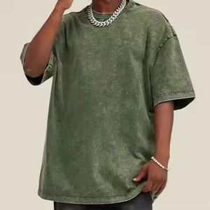 เสื้อยืดแขนสั้นผ้าเจอร์ซีย์คอตตอน 100% สไตล์วินเทจ พิมพ์ลายพัฟฟ์ ล้างสีแบบแอซิดวอช ดีไซน์สั่งทำ สีดำ - Product Image 2